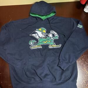 Notre Dame fighting Irish Blue E5 pullover hoodie XL